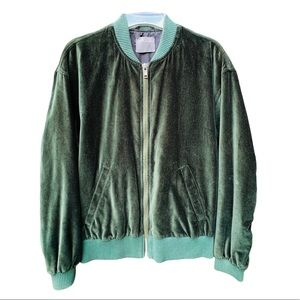 ASOS Mens Crushed Velvet Green Jacket Mens Medium